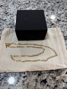 Roum Gold Paperclip Chain Necklace - women jewelry